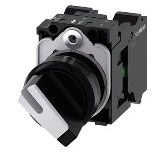 Siemens 3SU11002BF603MA0-Z Y10 – Siemens Selector switch, illuminable, 22 mm, round, plastic, white, selector switch, short, 2 switch