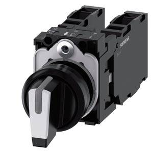 Siemens 3SU11002BL601LA0-Z Y15 – Siemens Selector switch, illuminable, 22 mm, round, plastic, white, selector switch, short, 3 switch