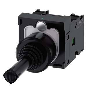Siemens 3SU11007AC101NA0-Z Y15 – Siemens Coordinate switch, 22 mm, round, plastic, black, 2 switch positions, horizontal, momentary c