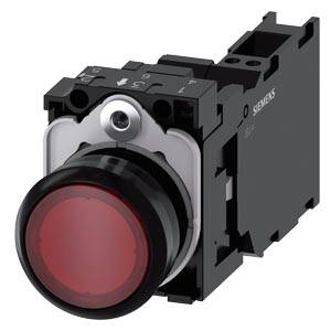 Siemens 3SU11020AB203FA0 – Siemens Illuminated pushbutton, 22 mm, round, plastic, red, pushbutton, flat, momentary contact type