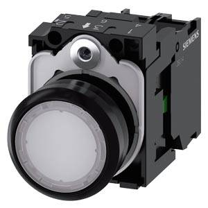 Siemens 3SU11020AB601BA0-Z Y11 – Siemens Illuminated pushbutton, 22 mm, round, plastic, white, pushbutton, flat, momentary contact ty