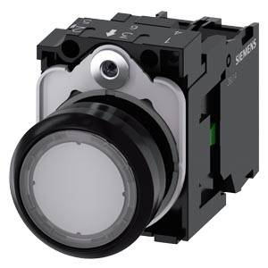 Siemens 3SU11030AB701BA0-Z Y15 – Siemens Illuminated pushbutton, 22 mm, round, plastic, clear, pushbutton, flat, momentary contact ty