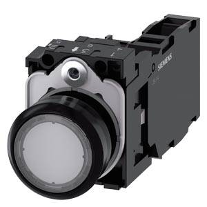 Siemens 3SU11030AB701FA0-Z Y11 – Siemens Illuminated pushbutton, 22 mm, round, plastic, clear, pushbutton, flat, momentary contact ty