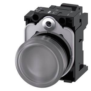 Siemens 3SU11036AA703AA0-Z Y15 – Siemens Indicator lights, 22 mm, round, plastic, clear, lens, smooth, with holder, LED module, with