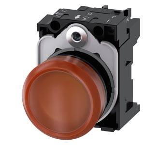 Siemens 3SU11066AA001AA0-Z Y11 – Siemens Indicator lights, 22 mm, round, plastic, amber, lens, smooth, with holder, LED module, with