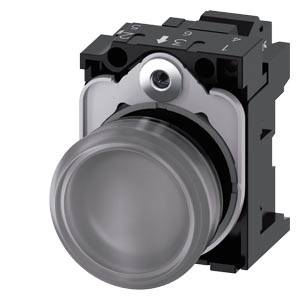 Siemens 3SU11066AA703AA0-Z Y15 – Siemens Indicator lights, 22 mm, round, plastic, clear, lens, smooth, with holder, LED module, with