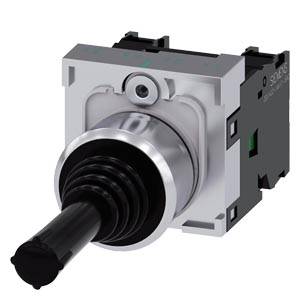 Siemens 3SU11507AA881NA0 – Siemens Coordinate switch, 22 mm, round, metal shiny, black, 2 switch positions, horizontal latching