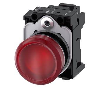 Siemens 3SU11526AA203AA0-Z Y13 – Siemens Indicator lights, 22 mm, round, metal, shiny, red, lens, smooth, with holder, LED module wit