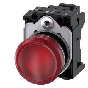 Siemens 3SU11536AA203AA0-Z Y13 – Siemens Indicator lights, 22 mm, round, metal, shiny, red, lens, smooth, with holder, LED module wit