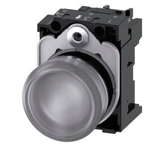 Siemens 3SU11566AA701AA0-Z Y11 – Siemens Indicator lights, 22 mm, round, Metal, shiny, clear, lens, smooth, with holder, LED module w