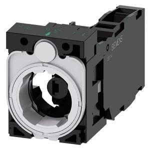 Siemens 3SU15011AG201FA0 – Siemens holder, 3-way, plastic, 1 NO+1 NC, LED module, red, 6-24 V AC/DC, screw terminal
