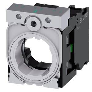 Siemens 3SU15101AA101BA0 – Siemens holder, 3-way, metal, 1 NO, screw terminal