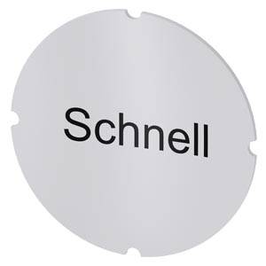 Siemens 3SU19000AB710AM0 – Siemens Inscription plate for illuminated pushbutton, round, milky with black font, with inscription