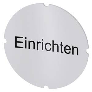 Siemens 3SU19000AB710AR0 – Siemens Inscription plate for illuminated pushbutton, round, milky with black font, with inscription