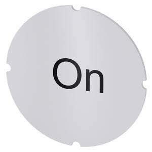 Siemens 3SU19000AB710DJ0 – Siemens Inscription plate for illuminated pushbutton, round, milky with black font, with inscription