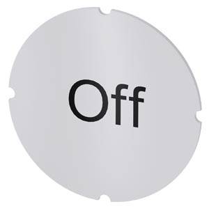 Siemens 3SU19000AB710DK0 – Siemens Inscription plate for illuminated pushbutton, round, milky with black font, with inscription