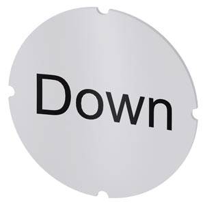 Siemens 3SU19000AB710DM0 – Siemens Inscription plate for illuminated pushbutton, round, milky with black font, with inscription