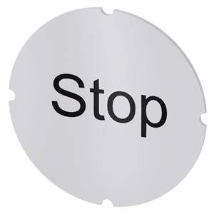 Siemens 3SU19000AB710DS0-Z X90 – Siemens Inscription plate for illuminated pushbutton, round, milky with black font, with inscription