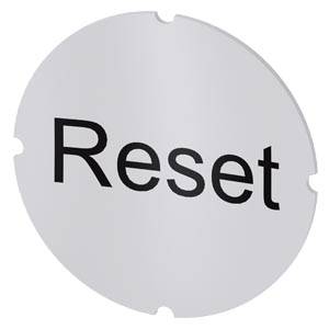 Siemens 3SU19000AB710DU0 – Siemens Inscription plate for illuminated pushbutton, round, milky with black font, with inscription