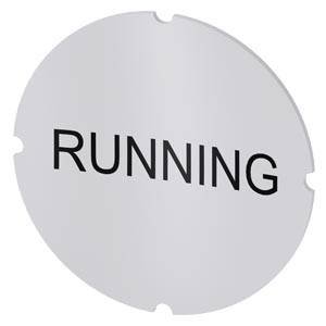 Siemens 3SU19000AB710EB0 – Siemens Inscription plate for illuminated pushbutton, round, milky with black font, with inscription