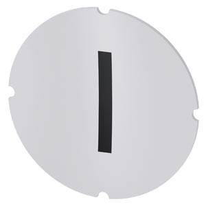 Siemens 3SU19000AB710QB0 – Siemens Inscription plate for illuminated pushbutton, round, milky with black font, with graphic sym