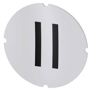 Siemens 3SU19000AB710QC0 – Siemens Inscription plate for illuminated pushbutton, round, milky with black font, with graphic sym