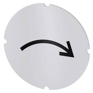 Siemens 3SU19000AB710QT0 – Siemens Inscription plate for illuminated pushbutton, round, milky with black font, with graphic sym