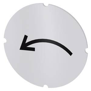 Siemens 3SU19000AB710QU0 – Siemens Inscription plate for illuminated pushbutton, round, milky with black font, with graphic sym