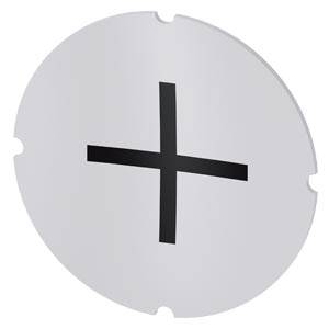 Siemens 3SU19000AB710QX0 – Siemens Inscription plate for illuminated pushbutton, round, milky with black font, with graphic sym