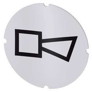 Siemens 3SU19000AB710RB0 – Siemens Inscription plate for illuminated pushbutton, round, milky with black font, with graphic sym