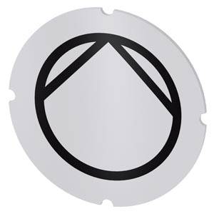 Siemens 3SU19000AB710RD0 – Siemens Inscription plate for illuminated pushbutton, round, milky with black font, with graphic sym