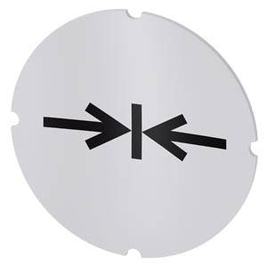 Siemens 3SU19000AB710RF0 – Siemens Inscription plate for illuminated pushbutton, round, milky with black font, with graphic sym
