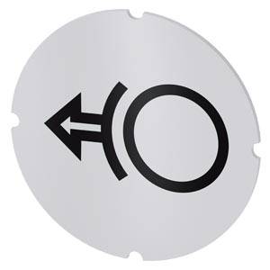 Siemens 3SU19000AB710RJ0 – Siemens Inscription plate for illuminated pushbutton, round, milky with black font, with graphic sym