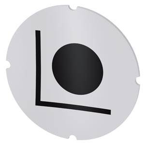 Siemens 3SU19000AB710RM0 – Siemens Inscription plate for illuminated pushbutton, round, milky with black font, with graphic sym