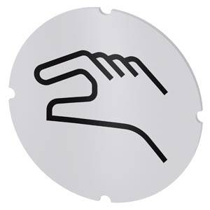 Siemens 3SU19000AB710RP0 – Siemens Inscription plate for illuminated pushbutton, round, milky with black font, with graphic sym