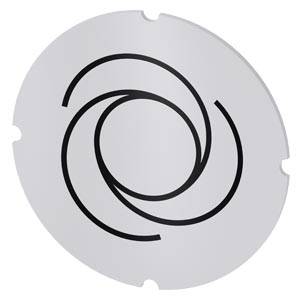 Siemens 3SU19000AB710RQ0 – Siemens Inscription plate for illuminated pushbutton, round, milky with black font, with graphic sym