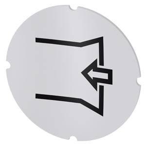 Siemens 3SU19000AB710RR0 – Siemens Inscription plate for illuminated pushbutton, round, milky with black font, with graphic sym