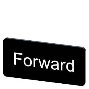 Siemens 3SU19000AC160DN0 – Siemens labeling plate for snapping on or gluing on label holder, label size 12.5 x 27 mm, black lab