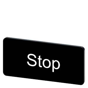 Siemens 3SU19000AC160DS0 – Siemens Labeling plate for snapping on or gluing to label holder, label size 12.5x27mm, black label,