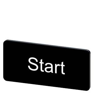 Siemens 3SU19000AC160DT0 – Siemens Labeling plate for snapping on or gluing to label holder, label size 12.5x27mm, black label,