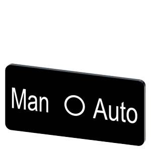 Siemens 3SU19000AC160DY0 – Siemens Labeling plate for snapping on or gluing, on label holder, label size 12.5x27 mm, black labe