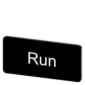Siemens 3SU19000AC160ED0 – Siemens Labeling plate for snapping on or gluing to label holder, label size 12.5x27mm, black label,