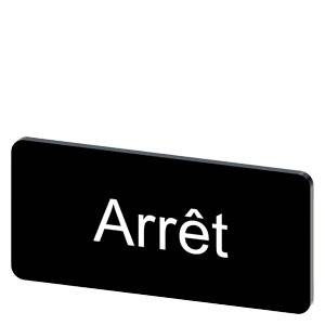 Siemens 3SU19000AC160GB0 – Siemens labeling plate for snapping on or gluing on label holder, label size 12.5 x 27 mm, black lab