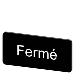 Siemens 3SU19000AC160GK0 – Siemens labeling plate for snapping on or gluing on label holder, label size 12.5 x 27 mm, black lab