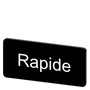 Siemens 3SU19000AC160GL0 – Siemens Labeling plate for snapping on or gluing to label holder, label size 12.5x27mm, black label,
