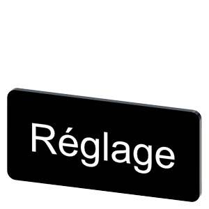 Siemens 3SU19000AC160GP0 – Siemens labeling plate for snapping on or gluing on label holder, label size 12.5 x 27 mm, black lab