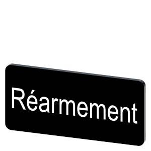 Siemens 3SU19000AC160GV0 – Siemens labeling plate for snapping on or gluing on label holder, label size 12.5 x 27 mm, black lab
