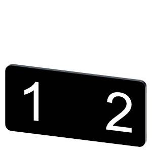 Siemens 3SU19000AC160QJ0 – Siemens Labeling plate for snapping on or gluing to label holder, label size 12.5x27mm, black label,