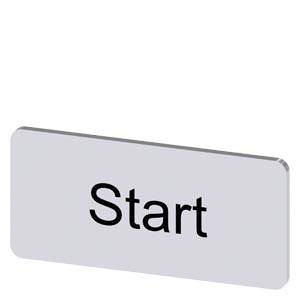 Siemens 3SU19000AC810DT0 – Siemens Labeling plate for snapping on or gluing to label holder, label size 12.5x27mm, silver label