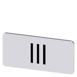 Siemens 3SU19000AC810QD0 – Siemens Labeling plate for snapping on or gluing to label holder, label size 12.5x27mm, silver label